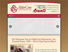 Tablet Screenshot of eldercare-eugene.com